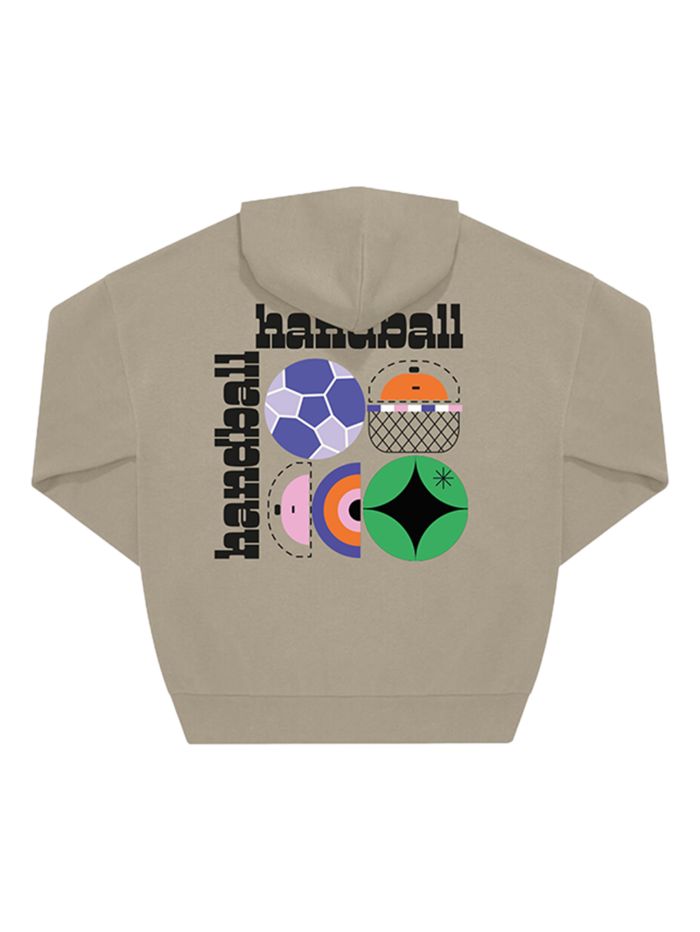 Sweat à Capuche Oversize Beige HNDBLL